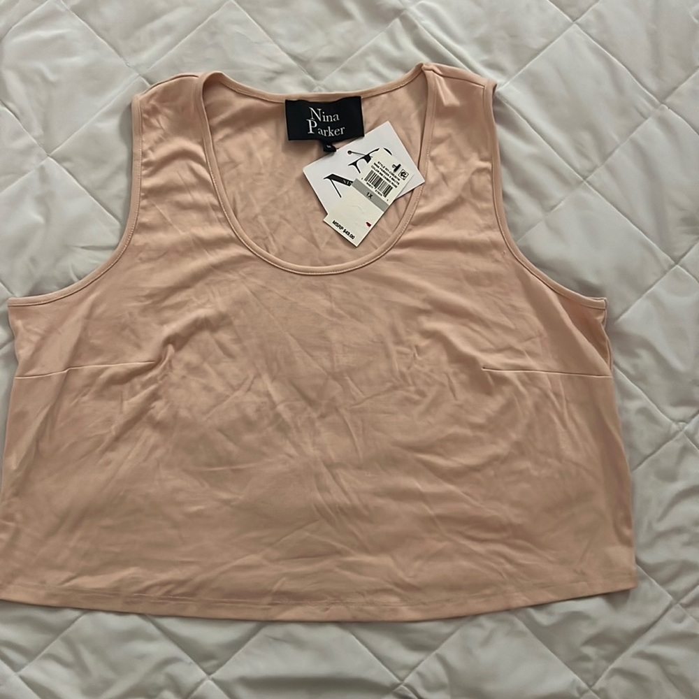 NWT Nina Parker cream crop top